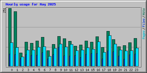Hourly usage for May 2025