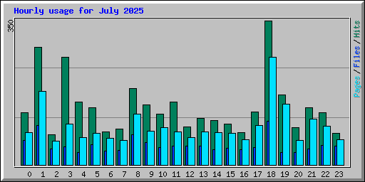 Hourly usage for July 2025