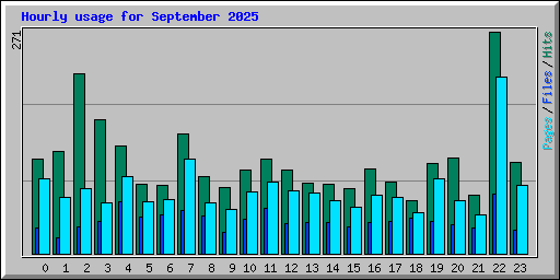 Hourly usage for September 2025