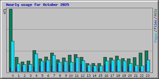 Hourly usage for October 2025
