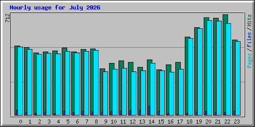 Hourly usage for July 2026